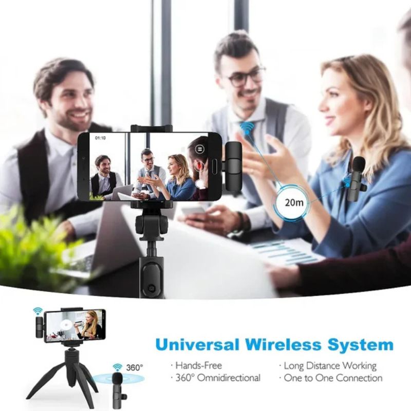 Wireless Lavalier Mic for iPhone & Android