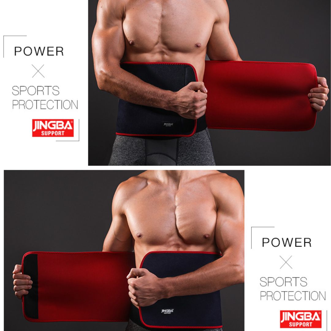 JINGBA SUPPORT Waist Trimmer Sweat Belt – Unisex Slim Fit Core Support