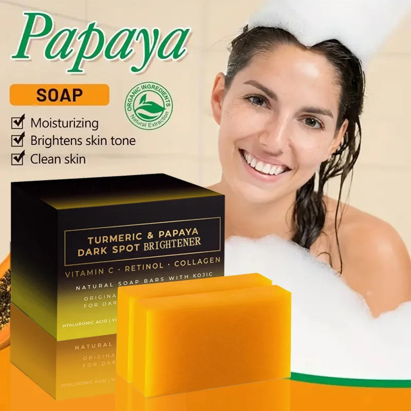 Papaya Whitening Soap 100g – Kojic Acid, Moisturizing