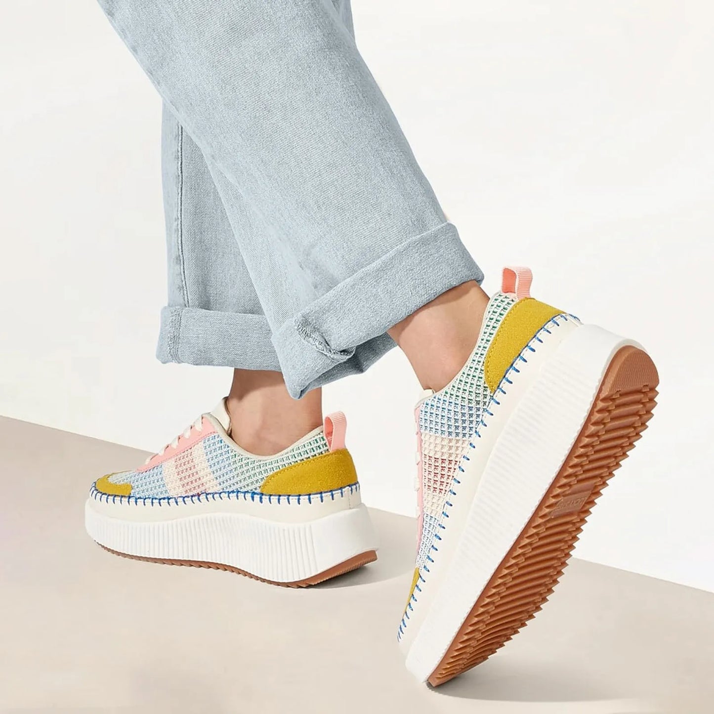 Women’s Thick-Bottom Casual Sneakers – Breathable, Stylish & Waterproof