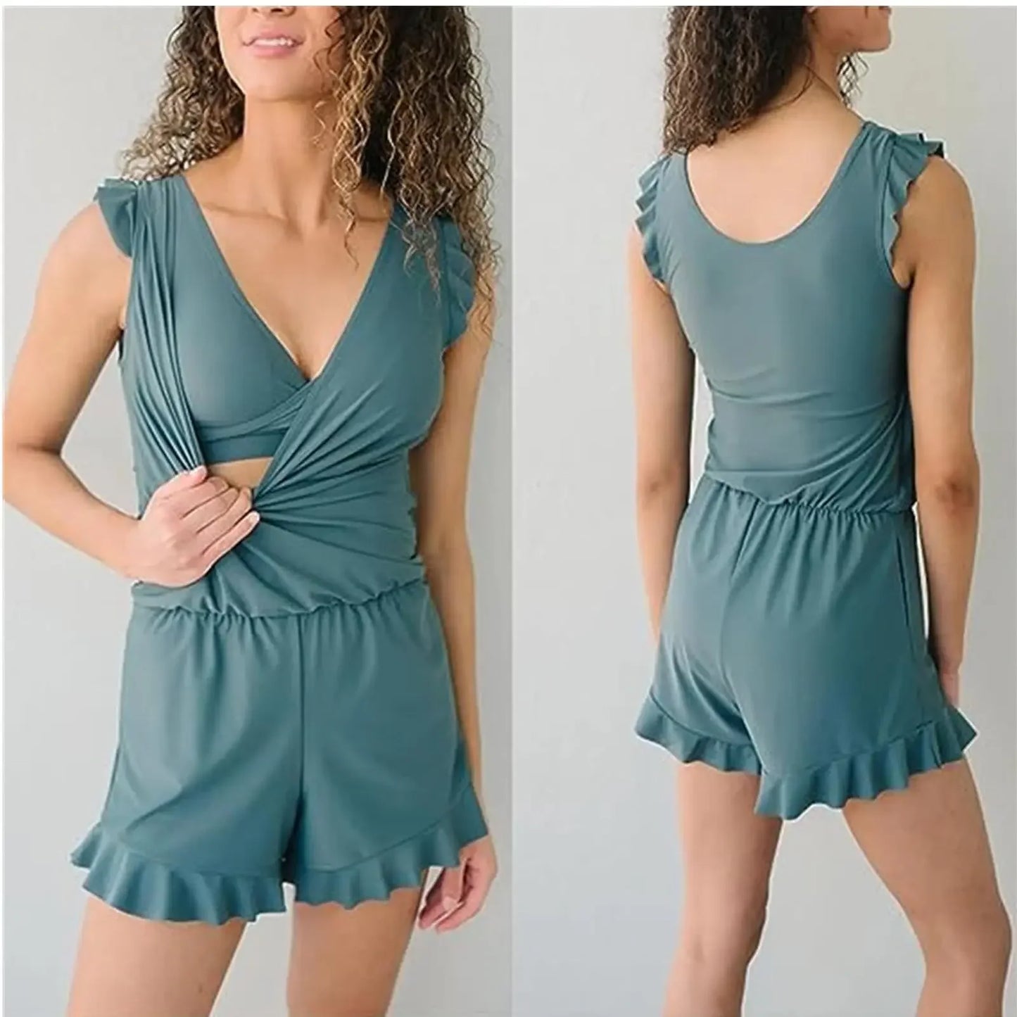 Seamless One-Piece Swimsuit with Chest Pad – Soft, Flattering Swimwear