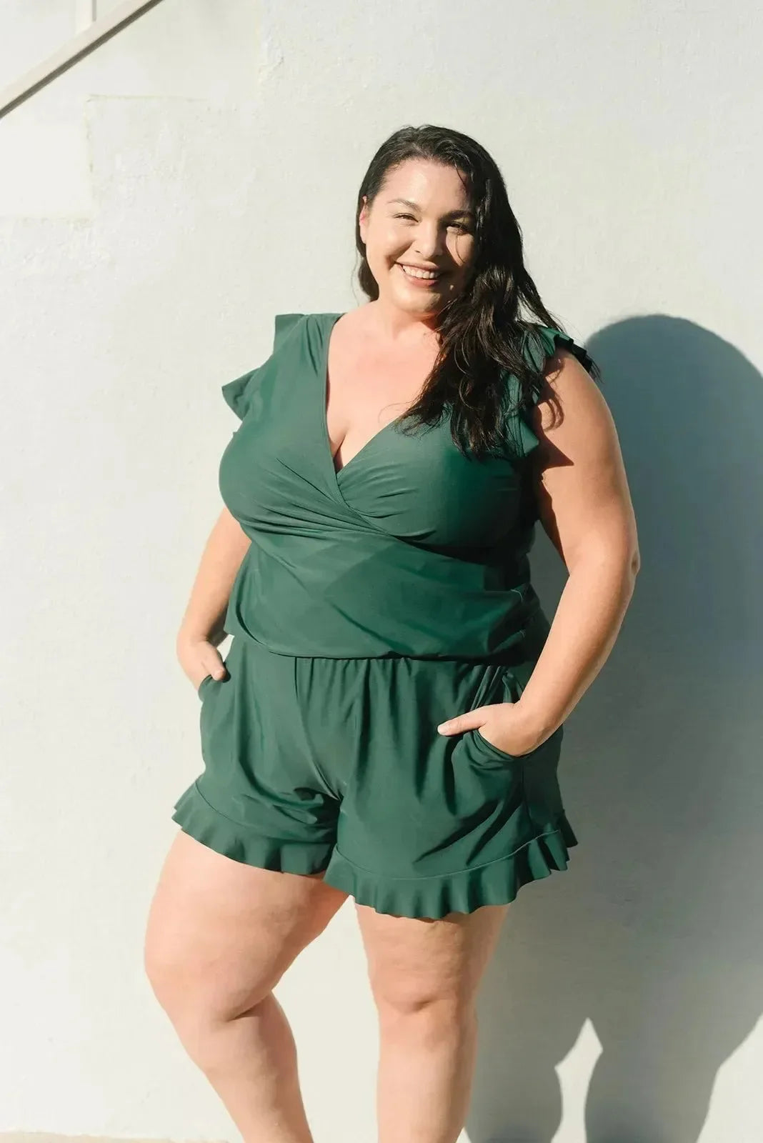 Seamless One-Piece Swimsuit with Chest Pad – Soft, Flattering Swimwear