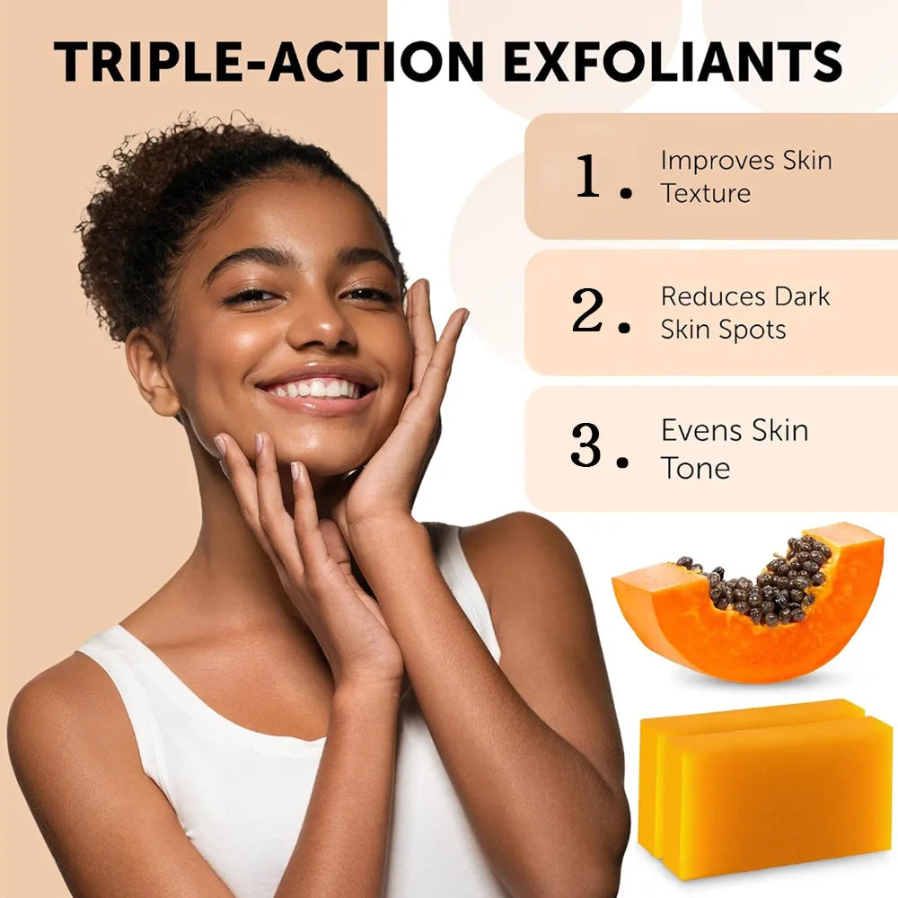 Papaya Whitening Soap 100g – Kojic Acid, Moisturizing