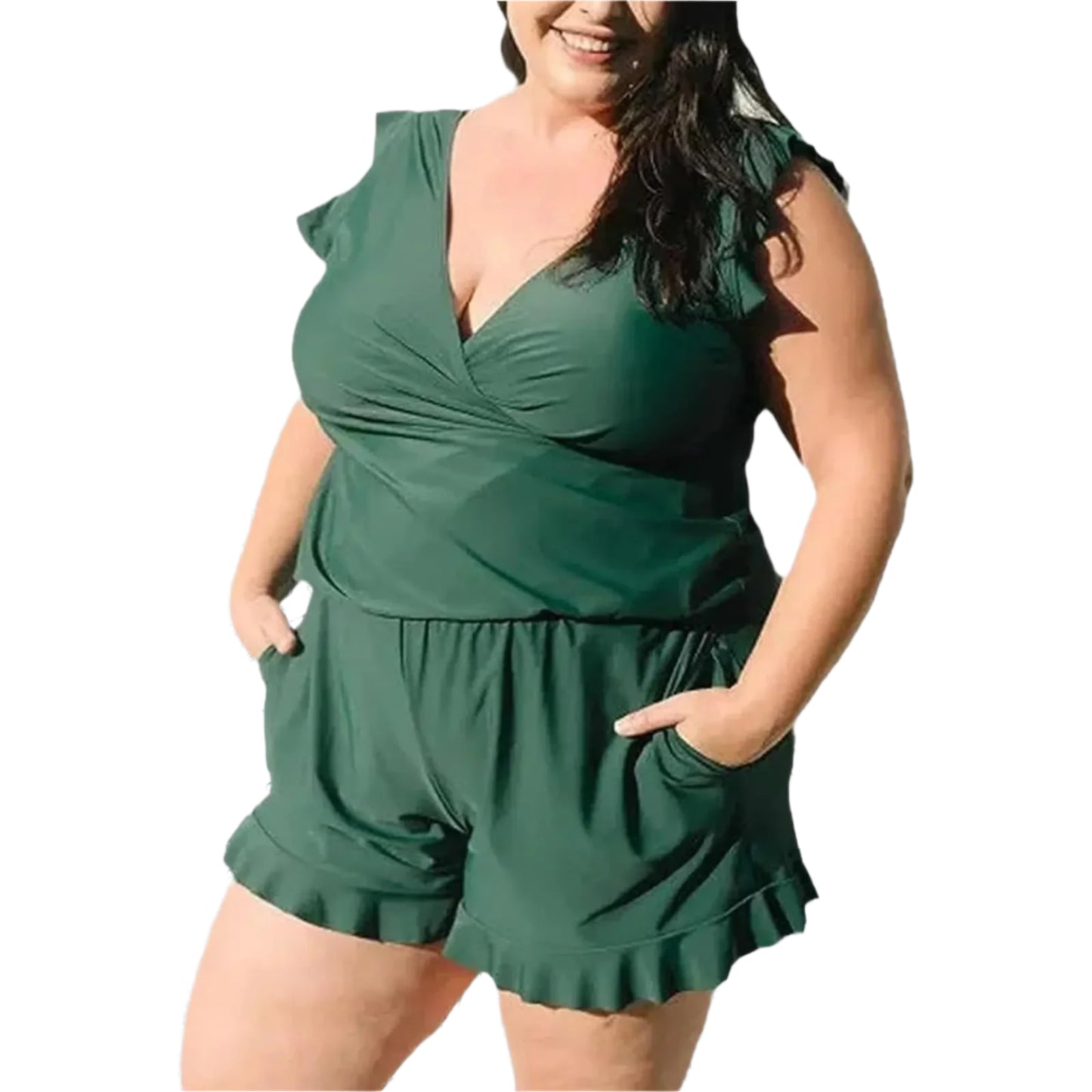 Seamless One-Piece Swimsuit with Chest Pad – Soft, Flattering Swimwear