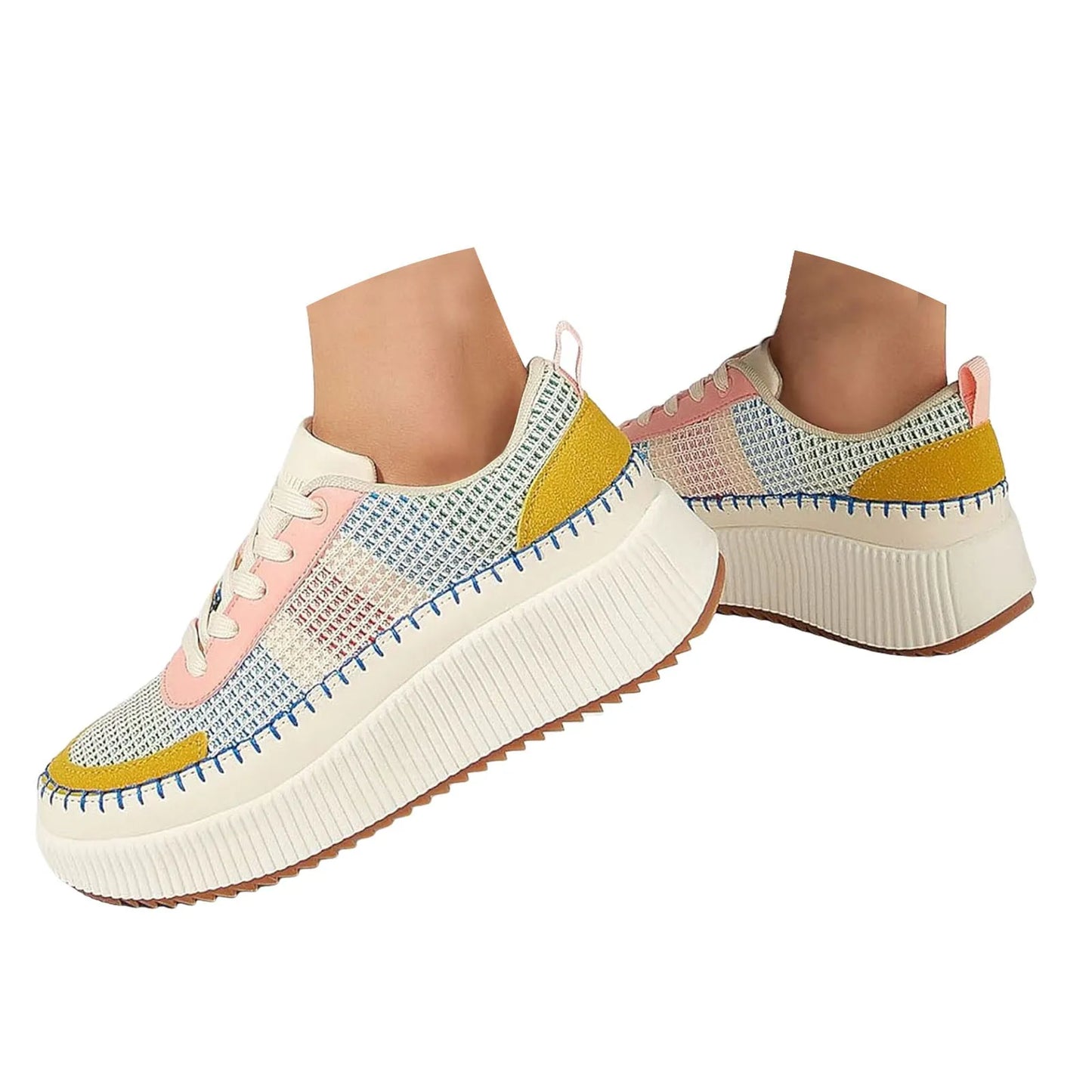 Women’s Thick-Bottom Casual Sneakers – Breathable, Stylish & Waterproof