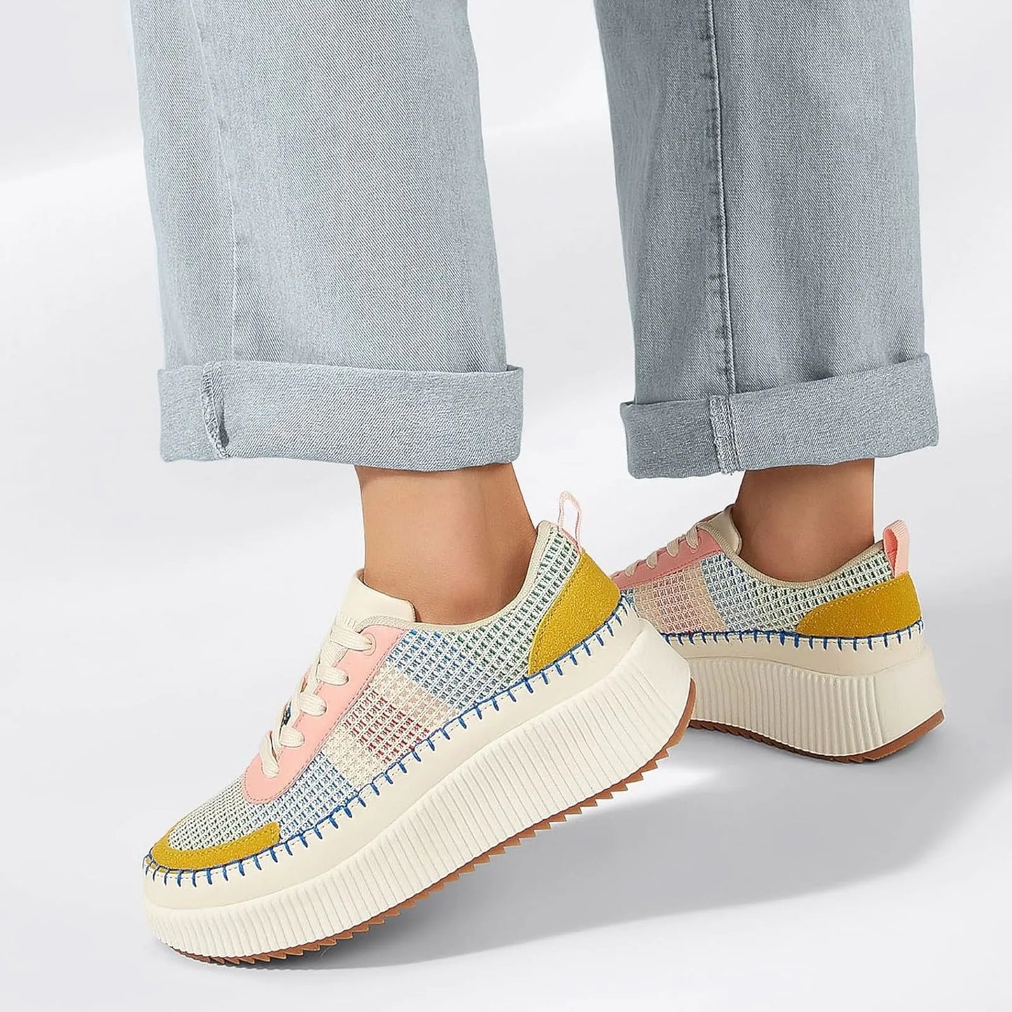 Women’s Thick-Bottom Casual Sneakers – Breathable, Stylish & Waterproof