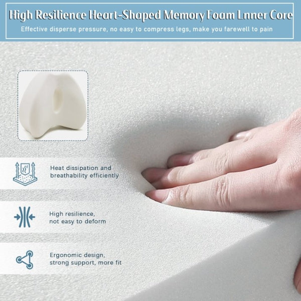 Breathable memory foam leg pillow