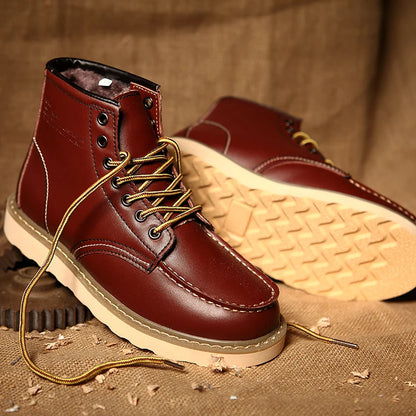 Men’s Red Vintage Motorcycle Boots – Rugged. Bold. Unapologetic.