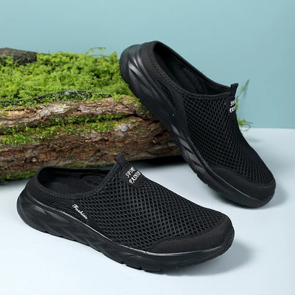 Men’s Breathable Slip-On Mesh Slippers – Lightweight Summer Flats