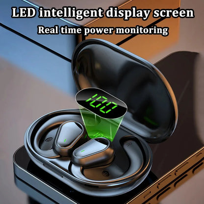 Wireless Ear Hook Earphones with Mic & LED Display