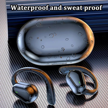 Wireless Ear Hook Earphones with Mic & LED Display
