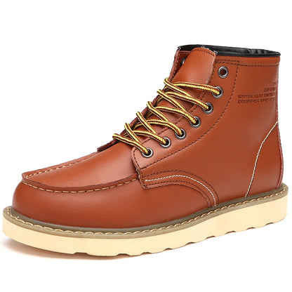 Men’s Red Vintage Motorcycle Boots – Rugged. Bold. Unapologetic.