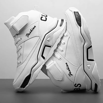 Men’s Thick-Soled High-Top Sneakers – Height Boost, Breathable, Streetwear Style