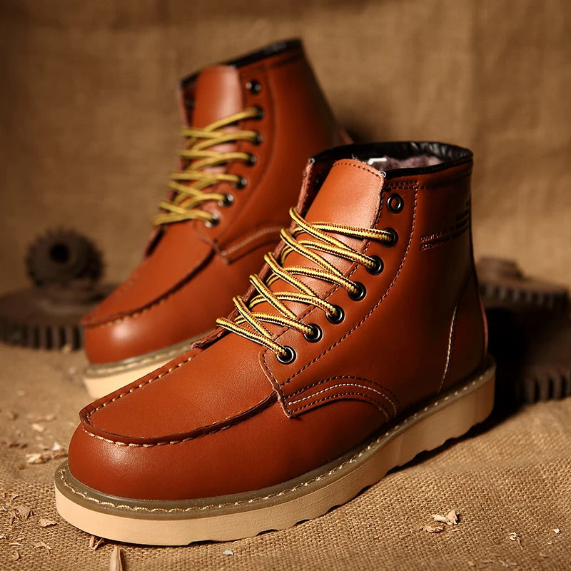 Men’s Red Vintage Motorcycle Boots – Rugged. Bold. Unapologetic.