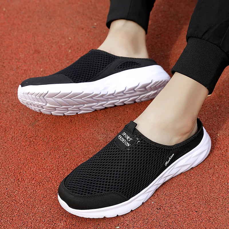 Men’s Breathable Slip-On Mesh Slippers – Lightweight Summer Flats