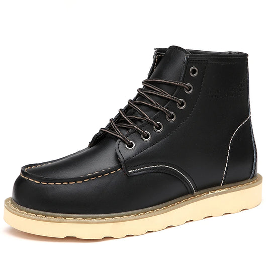 Men’s Red Vintage Motorcycle Boots – Rugged. Bold. Unapologetic.