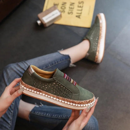 Hollow Out Slip-On Sneakers for Women – Breezy, Bold, and Built for Comfort
