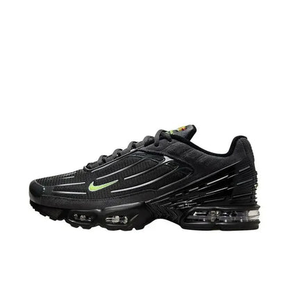 Nike Air Max Plus Tn 3 Sneakers – Cushioned Running Shoes in Bright Black & Fluorescent Green