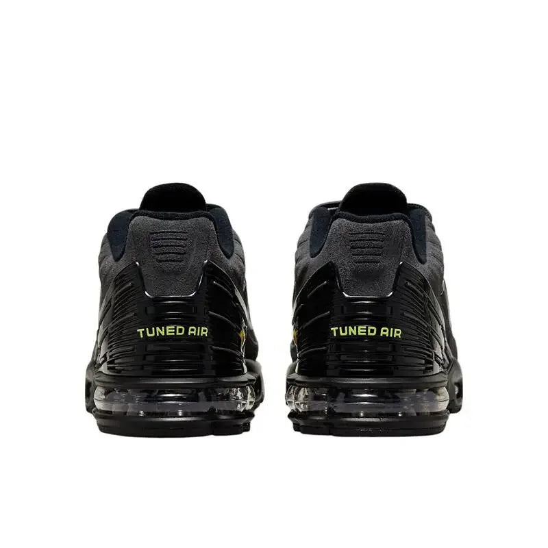 Nike Air Max Plus Tn 3 Sneakers – Cushioned Running Shoes in Bright Black & Fluorescent Green