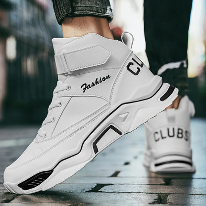 Men’s Thick-Soled High-Top Sneakers – Height Boost, Breathable, Streetwear Style
