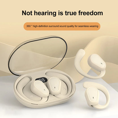 Wireless Ear Hook Earphones with Mic & LED Display