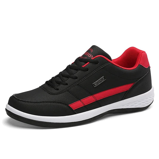 Men’s Waterproof Leather Sneakers – Height Boost & All-Day Comfort
