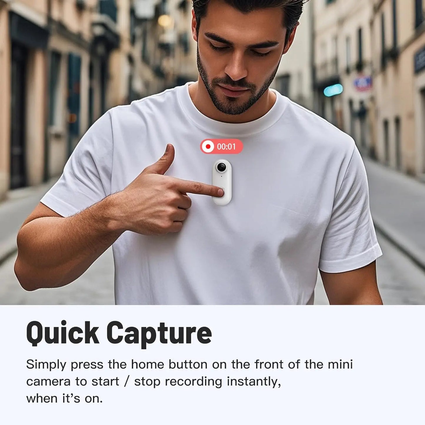 Mini 1080P Body Camera with 128GB – Compact, Smart & Easy to Use