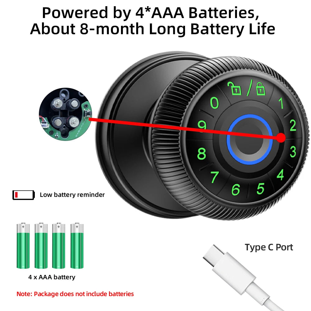 Q6 Smart Fingerprint Door Lock – Biometric, Keypad & App Access