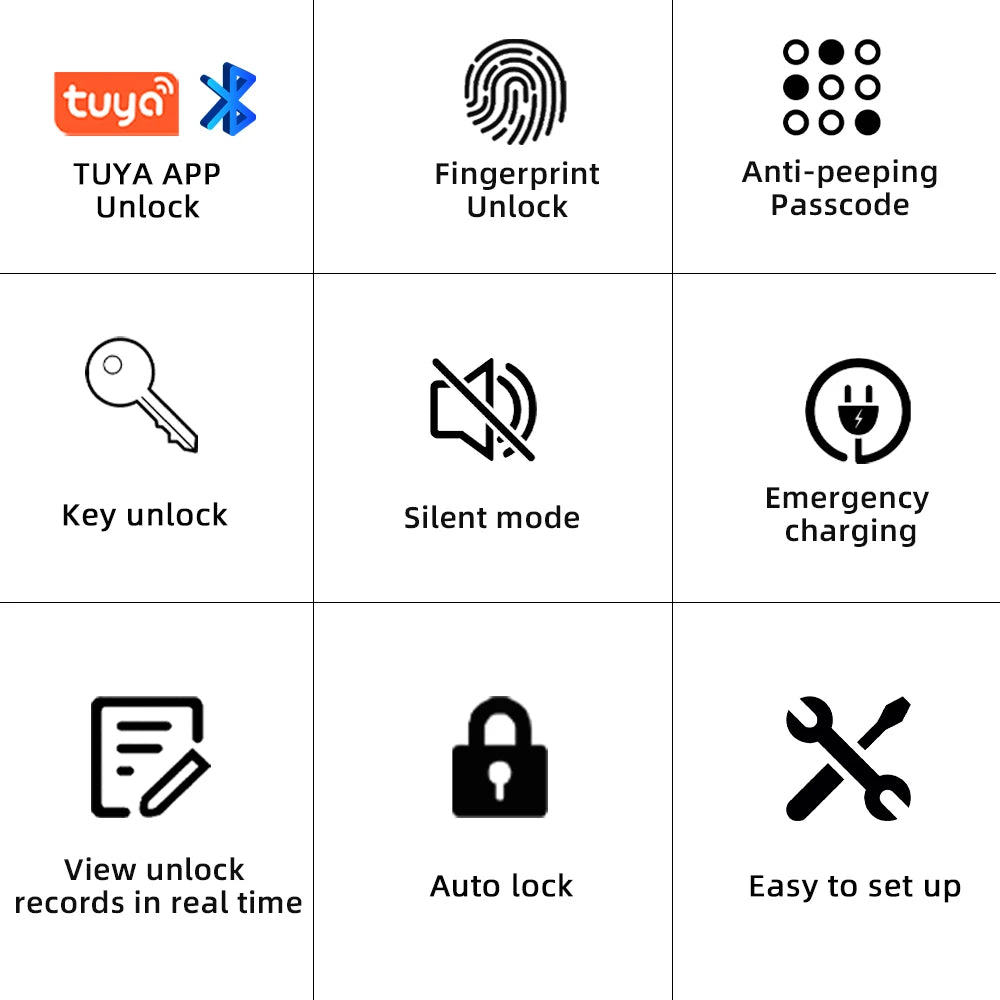Q6 Smart Fingerprint Door Lock – Biometric, Keypad & App Access