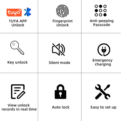 Q6 Smart Fingerprint Door Lock – Biometric, Keypad & App Access