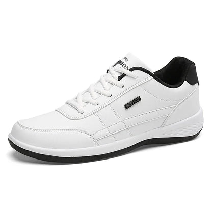 Men’s Waterproof Leather Sneakers – Height Boost & All-Day Comfort