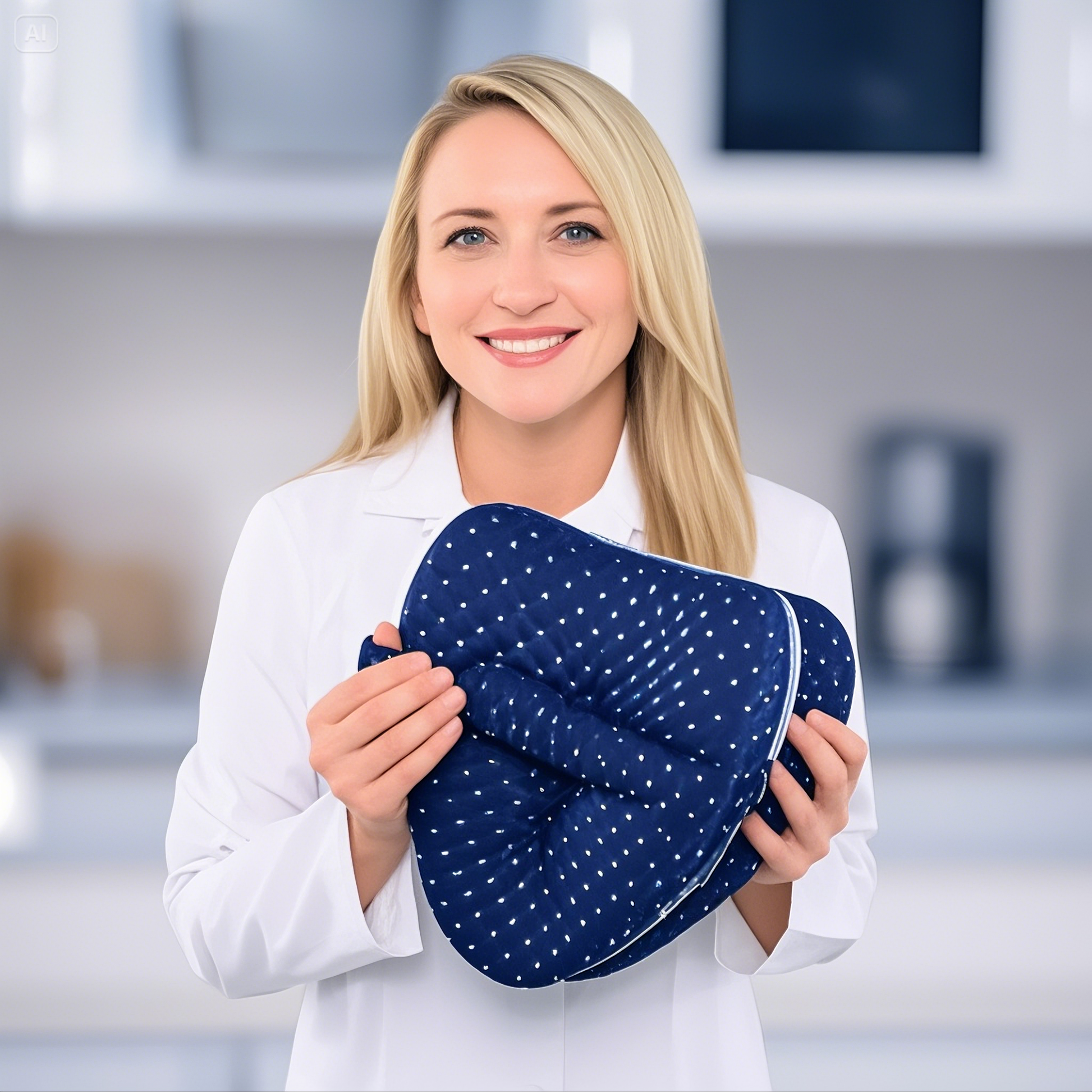 Contour Knee Pillow for Sleeping - Leg Support & Comfort navy blue